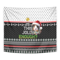Christmas Is It Jolly Enough Guinea Pig Tapestry Xmas Holiday Patterns - Wonder Print Shop