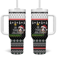 Christmas Is It Jolly Enough Guinea Pig Tumbler With Handle Xmas Holiday Patterns - Wonder Print Shop