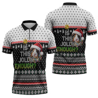 Christmas Is It Jolly Enough Guinea Pig Zipper Polo Shirt Xmas Holiday Patterns - Wonder Print Shop