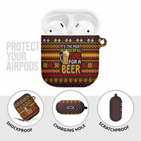 Christmas Its The Most Wonderful Time For A Beer AirPods Case Xmas Holiday Patterns - Wonder Print Shop