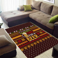 Christmas Its The Most Wonderful Time For A Beer Area Rug Xmas Holiday Patterns - Wonder Print Shop