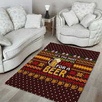 Christmas Its The Most Wonderful Time For A Beer Area Rug Xmas Holiday Patterns - Wonder Print Shop