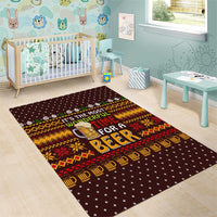 Christmas Its The Most Wonderful Time For A Beer Area Rug Xmas Holiday Patterns - Wonder Print Shop