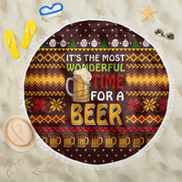 Christmas Its The Most Wonderful Time For A Beer Beach Blanket Xmas Holiday Patterns - Wonder Print Shop