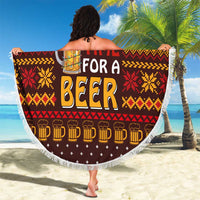 Christmas Its The Most Wonderful Time For A Beer Beach Blanket Xmas Holiday Patterns - Wonder Print Shop