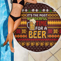 Christmas Its The Most Wonderful Time For A Beer Beach Blanket Xmas Holiday Patterns - Wonder Print Shop