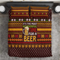 Christmas Its The Most Wonderful Time For A Beer Bedding Set Xmas Holiday Patterns - Wonder Print Shop