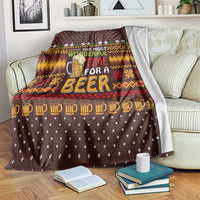 Christmas Its The Most Wonderful Time For A Beer Blanket Xmas Holiday Patterns - Wonder Print Shop