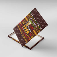 Christmas Its The Most Wonderful Time For A Beer Canvas Wall Art Xmas Holiday Patterns - Wonder Print Shop