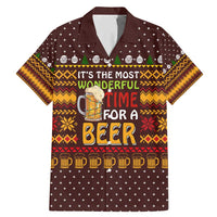 Christmas Its The Most Wonderful Time For A Beer Family Matching Mermaid Dress and Hawaiian Shirt Xmas Holiday Patterns - Wonder Print Shop