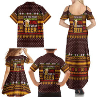 Christmas Its The Most Wonderful Time For A Beer Family Matching Summer Maxi Dress and Hawaiian Shirt Xmas Holiday Patterns - Wonder Print Shop
