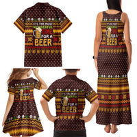 Christmas Its The Most Wonderful Time For A Beer Family Matching Tank Maxi Dress and Hawaiian Shirt Xmas Holiday Patterns - Wonder Print Shop