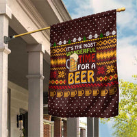 Christmas Its The Most Wonderful Time For A Beer Garden Flag Xmas Holiday Patterns - Wonder Print Shop