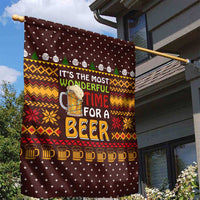 Christmas Its The Most Wonderful Time For A Beer Garden Flag Xmas Holiday Patterns - Wonder Print Shop