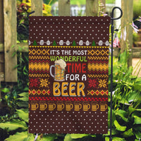 Christmas Its The Most Wonderful Time For A Beer Garden Flag Xmas Holiday Patterns - Wonder Print Shop