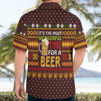 Christmas Its The Most Wonderful Time For A Beer Hawaiian Shirt Xmas Holiday Patterns - Wonder Print Shop