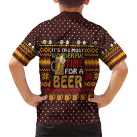 Christmas Its The Most Wonderful Time For A Beer Hawaiian Shirt Xmas Holiday Patterns - Wonder Print Shop