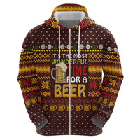 Christmas Its The Most Wonderful Time For A Beer Hoodie Xmas Holiday Patterns - Wonder Print Shop