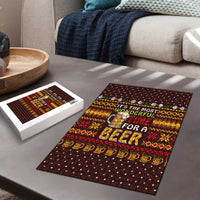 Christmas Its The Most Wonderful Time For A Beer Puzzle Xmas Holiday Patterns - Wonder Print Shop
