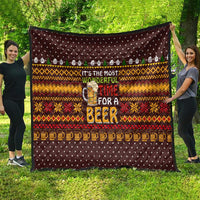 Christmas Its The Most Wonderful Time For A Beer Quilt Xmas Holiday Patterns - Wonder Print Shop