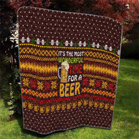 Christmas Its The Most Wonderful Time For A Beer Quilt Xmas Holiday Patterns - Wonder Print Shop
