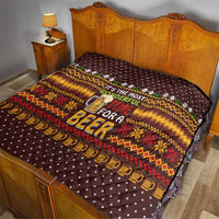 Christmas Its The Most Wonderful Time For A Beer Quilt Xmas Holiday Patterns - Wonder Print Shop