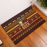 Christmas Its The Most Wonderful Time For A Beer Rubber Doormat Xmas Holiday Patterns - Wonder Print Shop
