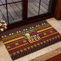 Christmas Its The Most Wonderful Time For A Beer Rubber Doormat Xmas Holiday Patterns - Wonder Print Shop