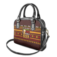 Christmas Its The Most Wonderful Time For A Beer Shoulder Handbag Xmas Holiday Patterns - Wonder Print Shop