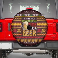 Christmas Its The Most Wonderful Time For A Beer Spare Tire Cover Xmas Holiday Patterns - Wonder Print Shop