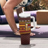 Christmas Its The Most Wonderful Time For A Beer Tumbler With Handle Xmas Holiday Patterns - Wonder Print Shop