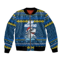 Christmas Jaw Humbug Bomber Jacket Xmas Holiday Patterns - Wonder Print Shop