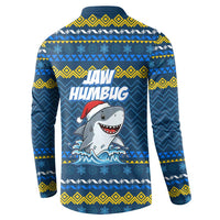 Christmas Jaw Humbug Button Sweatshirt Xmas Holiday Patterns - Wonder Print Shop