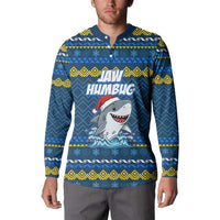 Christmas Jaw Humbug Button Sweatshirt Xmas Holiday Patterns - Wonder Print Shop