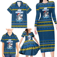 Christmas Jaw Humbug Family Matching Long Sleeve Bodycon Dress and Hawaiian Shirt Xmas Holiday Patterns - Wonder Print Shop