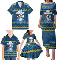 Christmas Jaw Humbug Family Matching Puletasi and Hawaiian Shirt Xmas Holiday Patterns - Wonder Print Shop