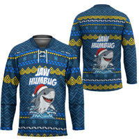 Christmas Jaw Humbug Hockey Jersey Xmas Holiday Patterns - Wonder Print Shop