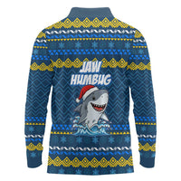 Christmas Jaw Humbug Long Sleeve Polo Shirt Xmas Holiday Patterns - Wonder Print Shop