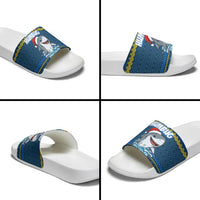 Christmas Jaw Humbug Slide Sandals Xmas Holiday Patterns - Wonder Print Shop
