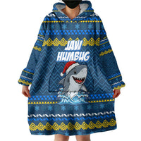 Christmas Jaw Humbug Wearable Blanket Hoodie Xmas Holiday Patterns - Wonder Print Shop