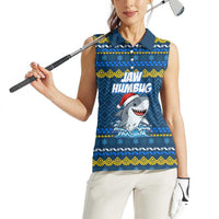 Christmas Jaw Humbug Women Sleeveless Polo Shirt Xmas Holiday Patterns - Wonder Print Shop