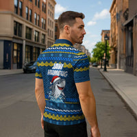 Christmas Jaw Humbug Zipper Polo Shirt Xmas Holiday Patterns - Wonder Print Shop