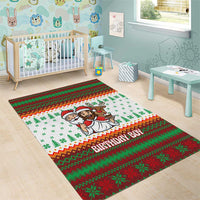 Christmas Jesus Birthday Boy Area Rug Xmas Holiday Patterns - Wonder Print Shop