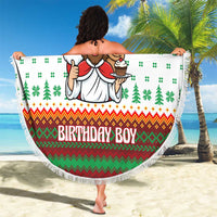 Christmas Jesus Birthday Boy Beach Blanket Xmas Holiday Patterns - Wonder Print Shop