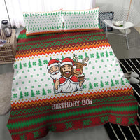 Christmas Jesus Birthday Boy Bedding Set Xmas Holiday Patterns - Wonder Print Shop