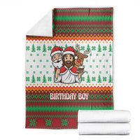 Christmas Jesus Birthday Boy Blanket Xmas Holiday Patterns - Wonder Print Shop