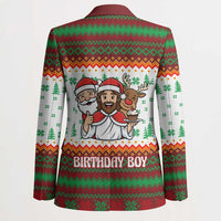 Christmas Jesus Birthday Boy Blazer Xmas Holiday Patterns - Wonder Print Shop