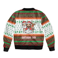 Christmas Jesus Birthday Boy Bomber Jacket Xmas Holiday Patterns - Wonder Print Shop