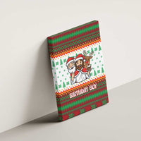 Christmas Jesus Birthday Boy Canvas Wall Art Xmas Holiday Patterns - Wonder Print Shop