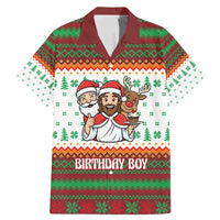 Christmas Jesus Birthday Boy Family Matching Mermaid Dress and Hawaiian Shirt Xmas Holiday Patterns - Wonder Print Shop